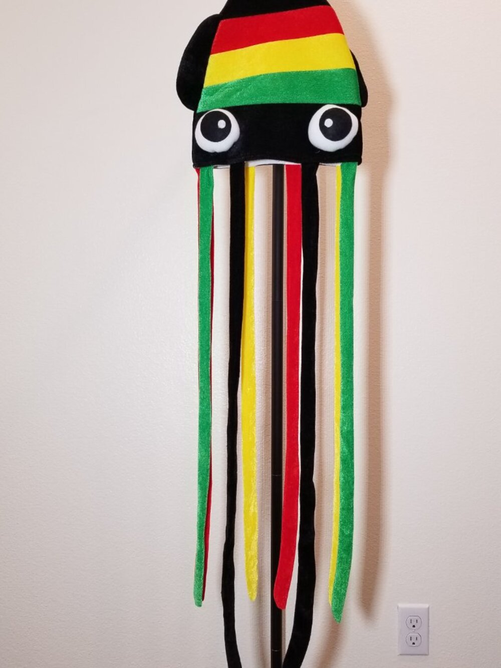 Squid Hat Reggae Rasta Jamaica Ska Mento Costume Party Sea Animal Hat Cap Eyes